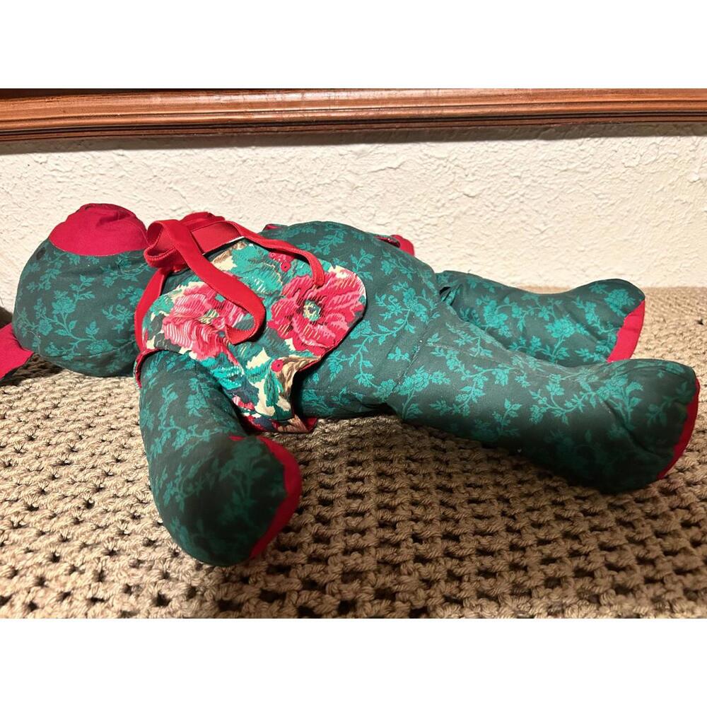 Handmade Floral Patchwork Teddy Bear - Picture 3 of 4